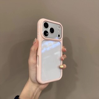Sang Trọng Kem Thả Keo Cửa Sổ Lớn Ốp lưng iPhone17 16 15 14 13 12 11 Pro Max Chống Sốc Bảo Vệ Camera Ốp Lưng Cứng Chống Rơi
