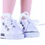 YICA 1 Đôi Giày Búp Bê, Giày Búp Bê Đế Cao Su 4,8Cm, Giày Thể Thao Búp Bê PU Vải Phong Cách Thường Ngày Cho Búp Bê Khoai Tây 24cm Mia DIY Doll Craft