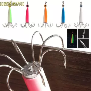 Mồi bạch tuộc Jigs Mô phỏng tay cá Mồi tôm gỗ dạ quang