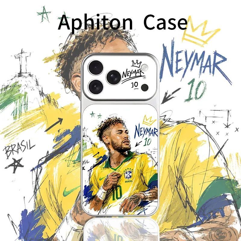 Ốp lưng Messi CR7 Haaland Neymar vẽ tay sketch phong cách thể thao thời trang cho nam giới iPhone 12/13/14/15/16 Pro Max
