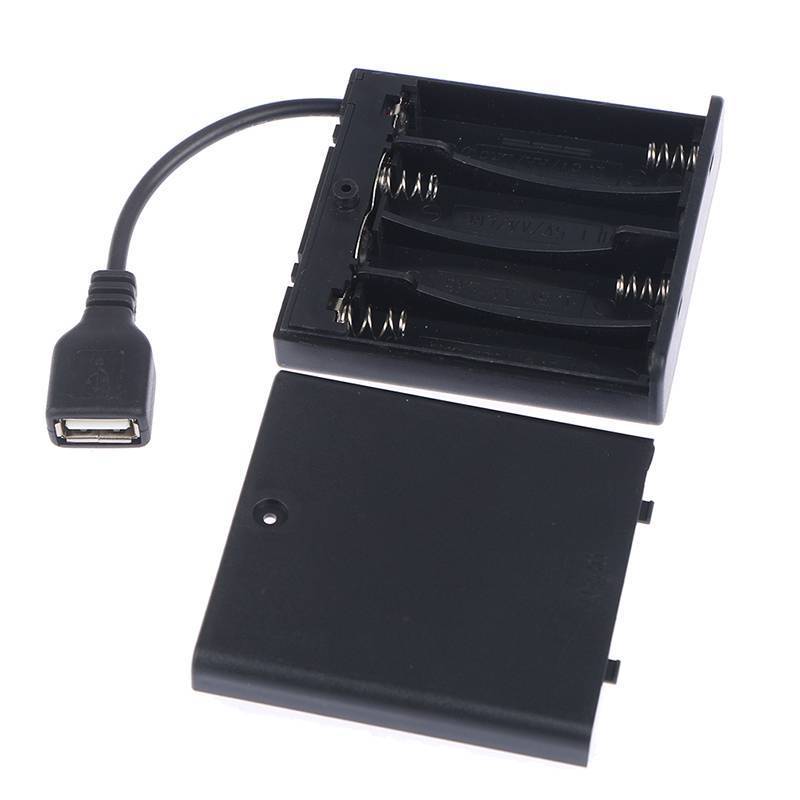 Hộp pin USB GOAY 4 X AA cho đèn LED dải 5V Bộ nguồn Mini USB VN