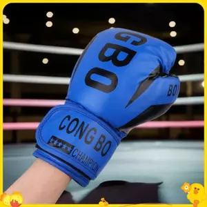 Trẻ em 6oz Găng tay tập đấm bốc chuyên nghiệp Da PU Trẻ em thoáng khí Muay Thái Đấm Karate Găng tay tập luyện