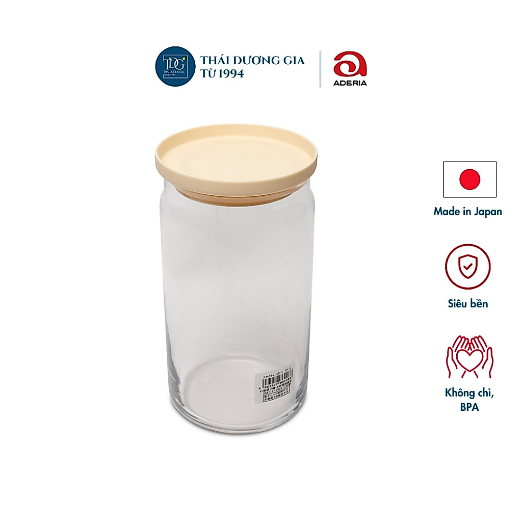 Lọ, hũ thủy tinh nắp silicon Nhật Bản Aderia - M6248