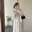 Áo sơ mi cổ V thiết kế ren phối tay bồng sang chảnh hàng QCCC hottrend XIMIMI SP479