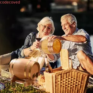 Thùng rượu CODECOVED, có vòi đựng bia bằng gỗ, Trang trại đựng bia cổ điển 1,5 / 3 / 5L tự chế