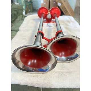 Còi hơi Thái Lan, cặp kèn hơi thái đỏ , còi thái 65cm -60cm to vang 12v 24v cho xe có bình hơi