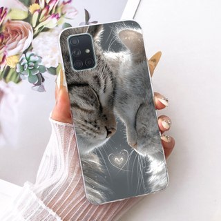 Dành Cho Samsung Galaxy A51 Ốp Lưng SM-A515F Thiết Kế Mới Hoạt Hình Dễ Thương Chó Mèo In Hình Vỏ Mềm Cho Samsung A51 5G SM-A516B A 51 Vỏ