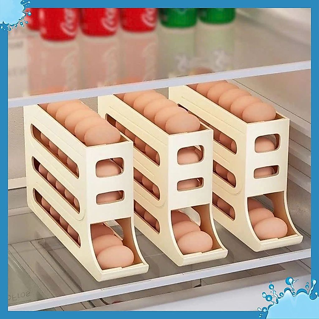 KHAY ĐỰNG TRỨNG - Hộp Đựng Trứng 2 Tầng Thông Minh Cho Tủ Lạnh – Giải Pháp Bảo Quản Trứng Gà Vịt Gọn Gàng