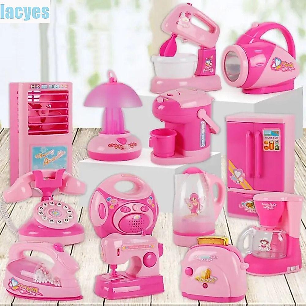 Đồ chơi gia dụng LACYES: máy hút bụi cà phê, ép trái cây, nướng bánh mì, xay sinh tố có đèn, đồ chơi nhà bếp giáo dục