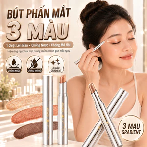 🔥Bút phấn mắt 3 màu gradient chống nước chống mồ hôi | Thỏi phấn mắt ngọc trai mịn | Thỏi phấn mắt chuyển màu 3 trong 1