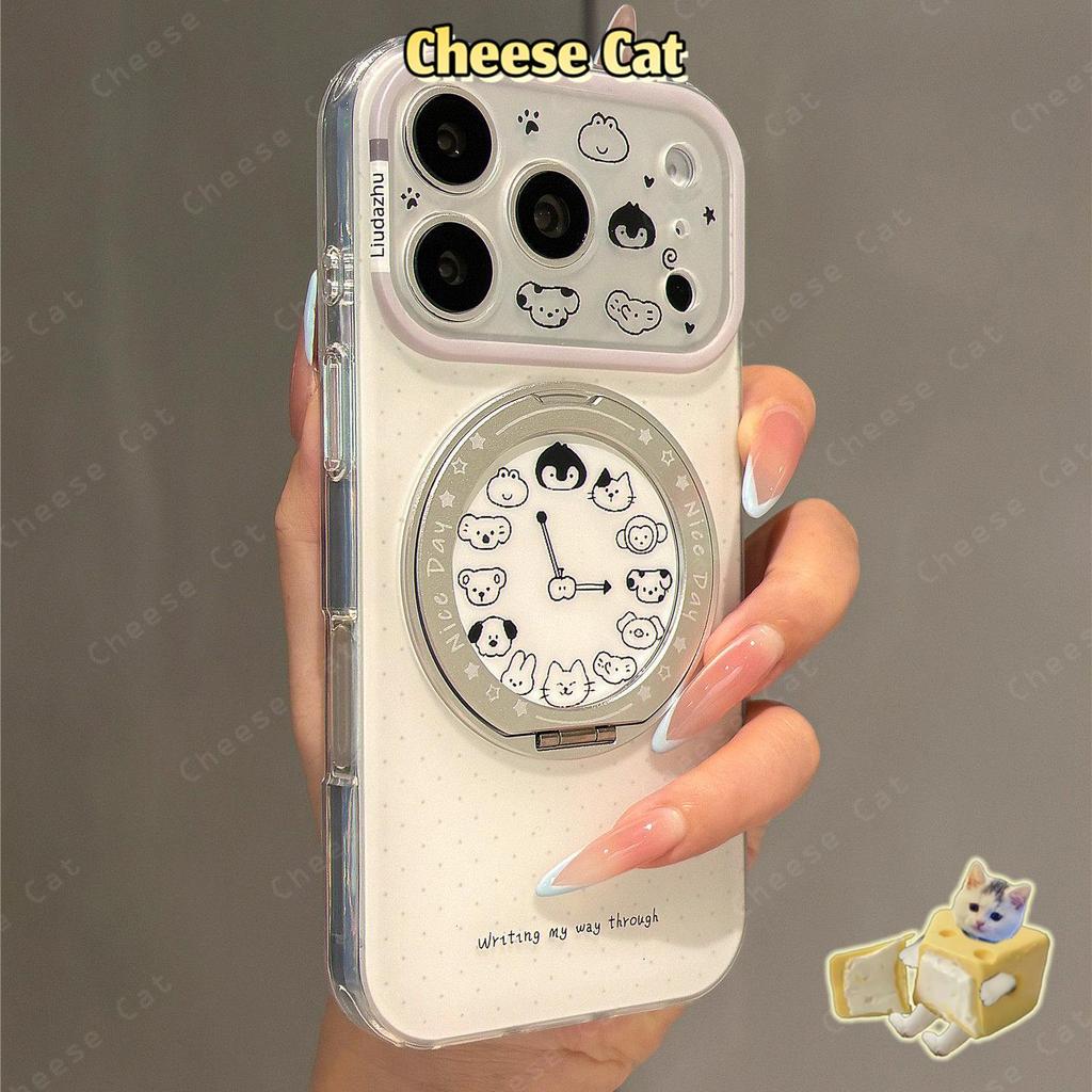 Ốp điện thoại hình tròn bằng kim loại hình chim cánh cụt cho iPhone 11 12 13 14 15 16 17 Pro Max 17 Air XR Xs Max