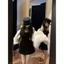 Váy chữ A cổ đen kiểu Pháp mùa xuân mùa hè Váy ôm eo hẹp Váy mong muốn thuần khiết Hot Girl Suit Hẹn hò bên trong Đi lại Tất cả @