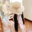 🔥có hàng sẵn🔥mũ rộng vành dễ thương sành điệu Mũ Rơm lolita Mũ Rơm Mori Phong Cách Mục Vụ lo Mẹ Mềm Mại Cô Gái Handmade Nhật Bản Đôi Ren Nơ Mũ Chống Nắng