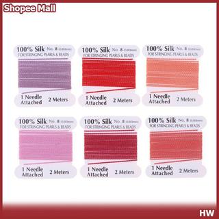 HWETR 8 # 0.8mm * 2 mét Giá xuất xưởng Nhiều màu 100% Màu Hồng Tự Nhiên Trắng Dây Lụa Dành Cho Nữ DIY Trang Sức Làm