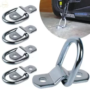 AWNGD 2 / 4 / 6 / 8 Chiếc D Nhẫn Buộc Neo, Liên Kết Kết Nối Trailer Đa Năng D Nhẫn Móc Lashing, Giá Đỡ Gắn Tường Hạng Nặng Bền Đẹp Xe Tải ATV Thuyền Kayak