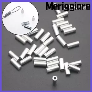 MERIGGIARE 100 Cái / lốc Dây Câu Ống Di Động Đầu Nối Nhôm Tròn Nhôm Đơn