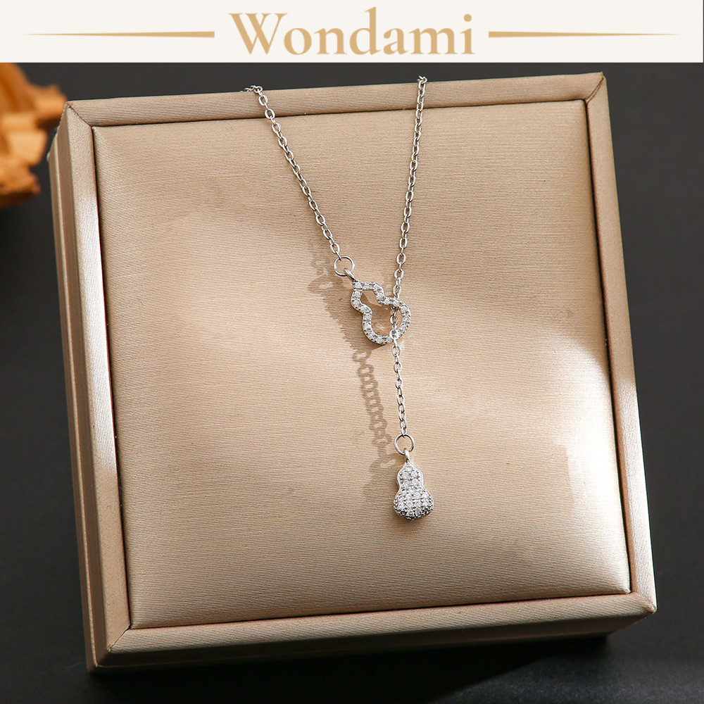 Vòng Cổ Nữ Thép Titan Đính Đá Zircon Dáng Xương Quai Xanh Chuẩn Hàn Không Phai Màu 801