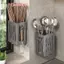 Dụng cụ nhà bếp 1 miếng Giá đỡ Chopsti thoát nước đa chức năng, Hộp đựng dao kéo treo tường hoặc tự do, nhựa