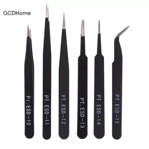 GCDHome 6 Cái Dụng cụ sửa chữa esd chống tĩnh điện cong chính xác thẳng s HOT