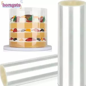 Vòng cổ bánh BORAGETE, 10m / cuộn Phim bao quanh bánh Mousse trong suốt, Quà tặng DIY Trang trí bánh sô cô la Công cụ trang trí bánh sô cô la cho bánh Mousse sô cô la
