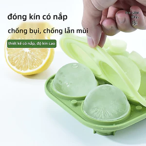 Khay Đá Hình Cầu Gia Đình Whisky Nhanh Đông Lạnh Đá Bóng Khuôn Dễ Dàng Phát Hành Khuôn Thực Phẩm Silicon Khay Đá