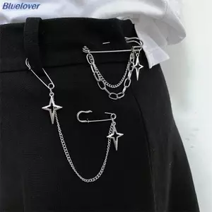 Bluelover Phong Cách Hàn Quốc Kim Loại Bướm Dây Xích Thổ Cẩm Cho Nữ Phù Hợp Với Trang Trí sel Dây Xích Kim Loại Hạt Pin Vải Trang Sức Phụ Kiện Mới