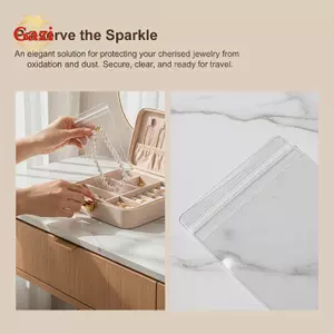 10 / 20 Cái Túi đựng đồ trang sức PVC trong suốt Túi đựng chống oxy hóa cho bông tai Vòng đeo tay Nelace Túi đựng đồ [VN]