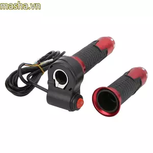 Tay nắm ga xoắn, có nút ga xe đạp điện 12V-99V, cáp bền 1,8m bên trong 2,3mm Phụ kiện xe đạp tăng tốc bướm ga nhiều màu