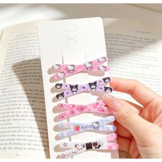 mái Mèo hello kitty dễ thương cho bé gái, kẹp tóc mái hình hoạt hình dấu X, kẹp tóc