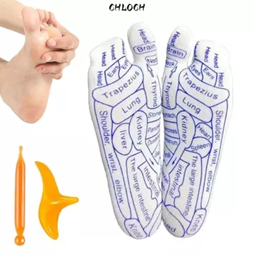 Tất massage chân CHLOCH, Giảm đau chân Giảm mỏi Tất bấm huyệt, Dụng cụ làm móng Gậy massage có thể tái sử dụng với dụng cụ massage Tất điểm áp lực cho Spa chân