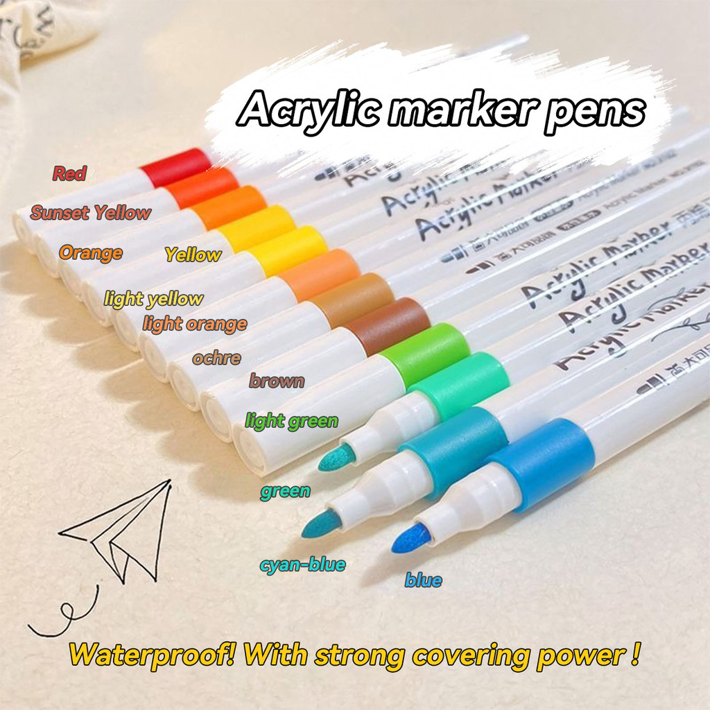 Bộ bút màu nước acrylic 12/24/36/48/60/80 nhanh khô, dùng cho học sinh và văn phòng