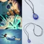 Lâu Đài Trên Bầu Trời Anime Vòng Cổ Ngoại Vi Pha Lê Xanh Giọt Mặt Dây Chuyền Đá Bay