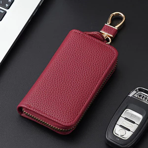 Thời Trang Mới Đa Năng Chìa Khóa Nam Nữ Chìa Khóa Bảo Quản Bao Da Dung Tích Lớn Tích Hợp Chìa Khóa