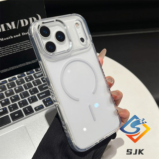 Ốp điện thoại trong suốt từ tính pha lê trong suốt sang trọng 17 Series cho IPhone 15 16 17 Pro Max 17Air Vỏ cứng chống sốc