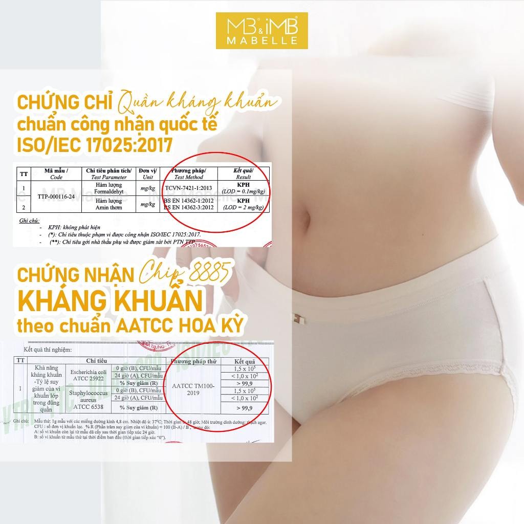 Quần lót nữ MB Mabelle 8885 (8867) cotton kháng khuẩn, hạn chế viêm nhiễm, mềm êm nhẹ - Đủ màu, size