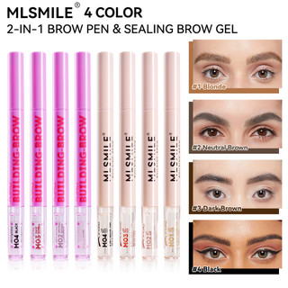 MLSMILE Hai Trong Một Hai Đầu Tạo Kiểu Nước Bút Chì Lông Mày Chất Lỏng Siêu Mịn Ba Chiều Dạng Lỏng Bút Chì Tạo Kiểu Dạng Lỏng