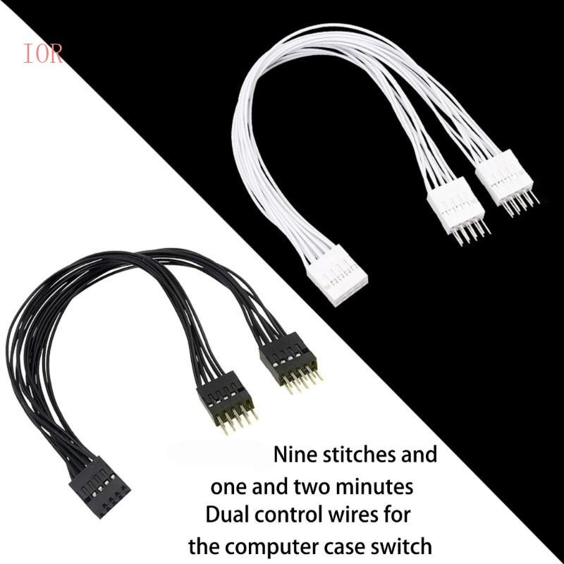 IOR 9Pin 1 Nữ Đến 2 Nam Switcher Splitter Cáp nối dài bo mạch chủ