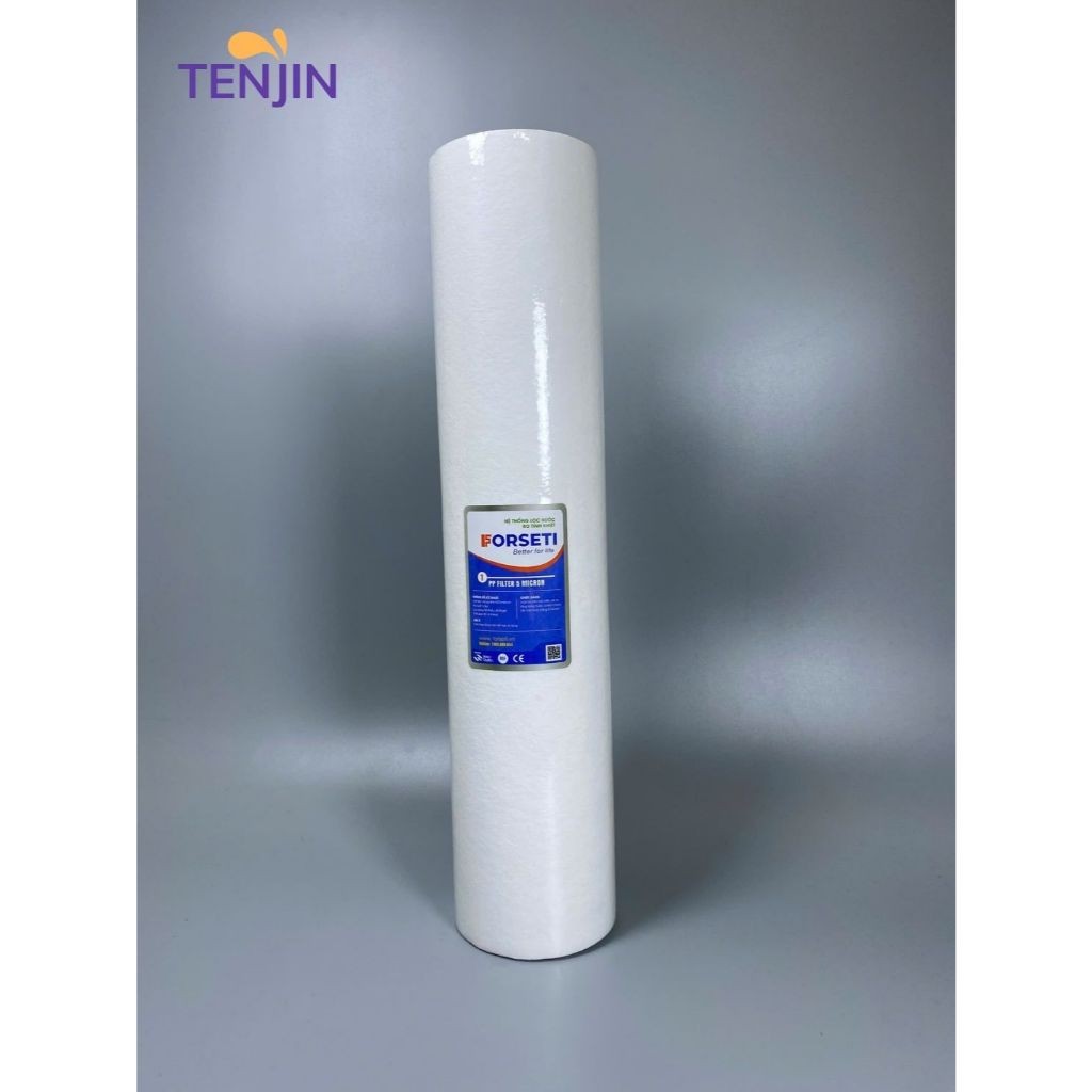 Lõi Lọc FORSETI 20 Inch Béo Đầu Nguồn PP5 Lọc Hiệu Quả Bụi Bẩn Trên 5 Micromet