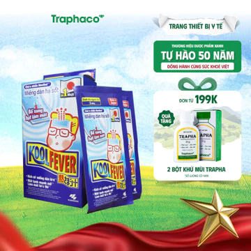 thuyfchi- TTBYT Miếng Dán Hạ Sốt Koolfever Dành Cho Người Lớn Traphaco - Hỗ trợ Hạ Sốt Nhanh, Mát Da, Giảm Nhiệt,