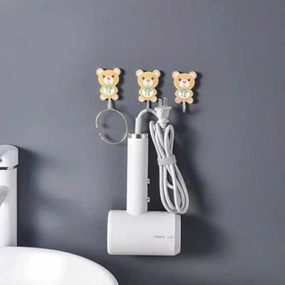 Móc Dán Tường Hình Gấu Dễ Thương Vỉ 3 Cái