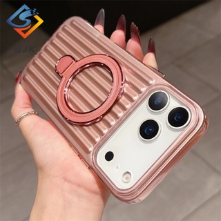 [Pha lê sáng bóng] Ốp điện thoại giá đỡ gấp vô hình cho IPhone 17 Pro Max 17 Air 11 12 13 14 15 16 Pro Max Plus Vỏ chống sốc từ tính Acrylic cứng