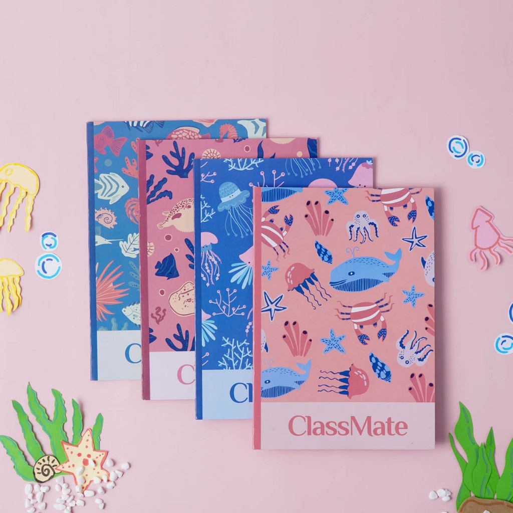 Combo 4/8 Vở Kẻ Ngang  Vở B5 Ghi Chép Pattern 72/80/120 Trang Tập Sinh Viên 60gsm Học Sinh Viết Bài Làm Bài Tập -AT