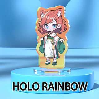 Custom Figure Mini Standee Cartoon Design Anime Game Charm Personalized Desk Model Keychain Gift Clear Acrylic Stand