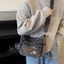 SQ11 Túi đeo chéo chữ thêu Hàn Quốc dành cho nữ Túi đeo vai nhẹ Denim lười biếng