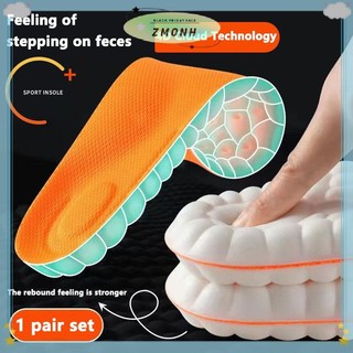 ZMONH Độ Đàn Hồi Cao Su Thể Thao Đế Lót Giày Mềm Hỗ Trợ Vòm Đế Chỉnh Hình Thoáng Khí Khử Mùi Chống Sốc Đệm