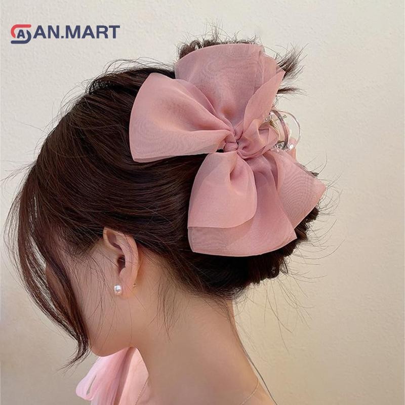 Bigdealssuper Thời Trang Lưới Nơ Kẹp Nữ Đuôi Ngựa Bím Tóc Cô Gái Thanh Lịch Phụ Kiện Tóc Quà Tặng Kẹp Mũ Siêu