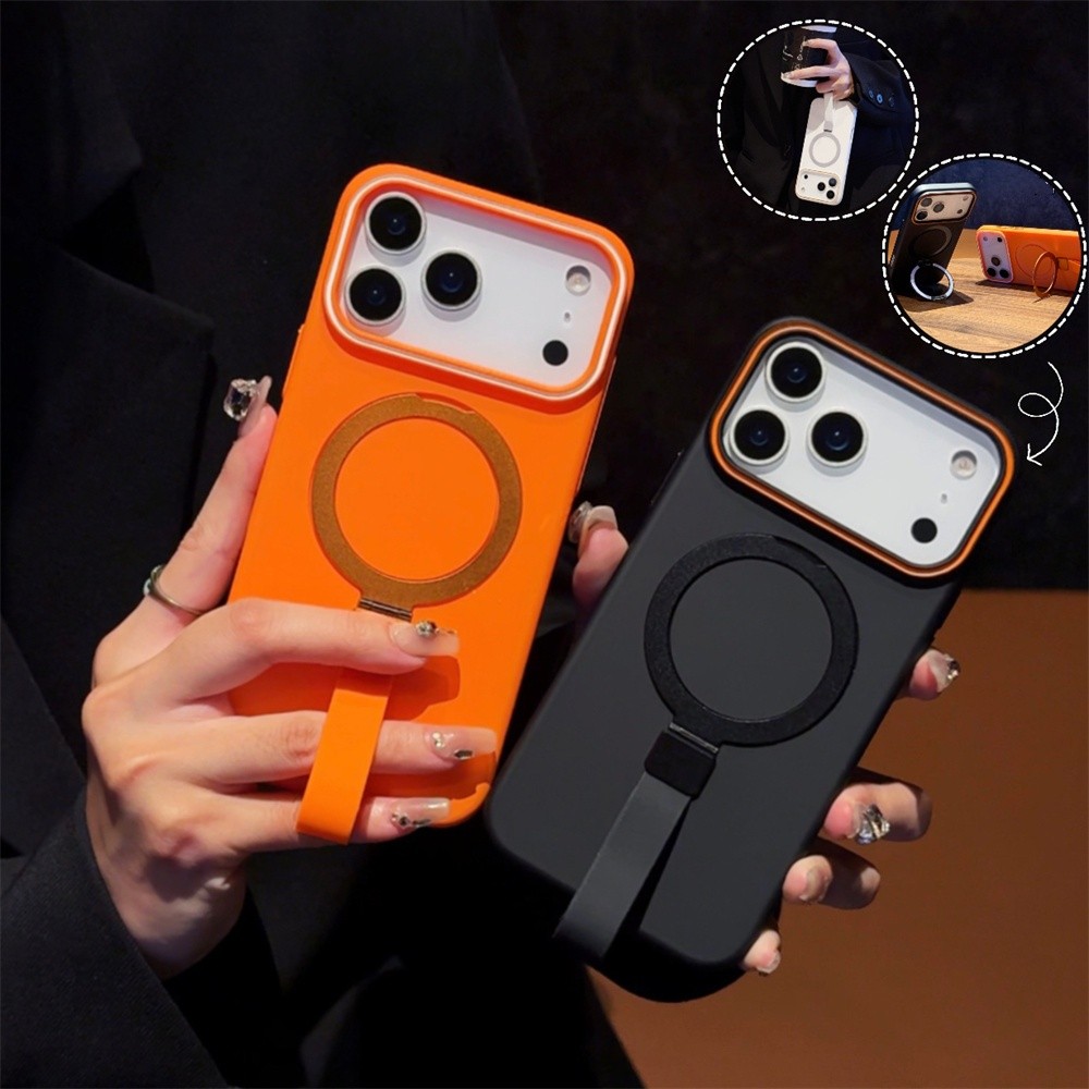 Ốp điện thoại cảm biến da từ tính chất lượng cao cho iPhone 17 Pro Max Air 16 12 13 14 15 pro max 15 16 plus Bảo vệ ống kính chống rơi Vỏ cứng bảo vệ điện thoại
