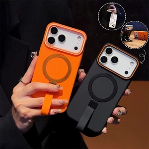 Ốp điện thoại cảm biến da từ tính chất lượng cao cho iPhone 17 Pro Max Air 16 12 13 14 15 pro max 15 16 plus Bảo vệ ống kính chống rơi Vỏ cứng bảo vệ điện thoại