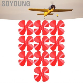 Soyoung FTVOGue 10pcs Propeller 4 Blades Vật liệu gió mạnh Trọng lượng nhẹ 40mm DIY Đồ chơi DIY SHIP Model RC Thuyền Vệ sinh Khoa học và Giáo dục Đồ chơi (Đỏ)