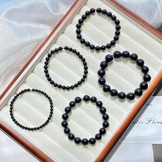 [N1088] - Vòng Tay Ngọc Trai Đá Nhân Tạo Màu Đen Thanh Lịch, Sang Trọng, Móc Cài Chắc Chắn, Phù Hợp Cho Nữ - DAISYN.